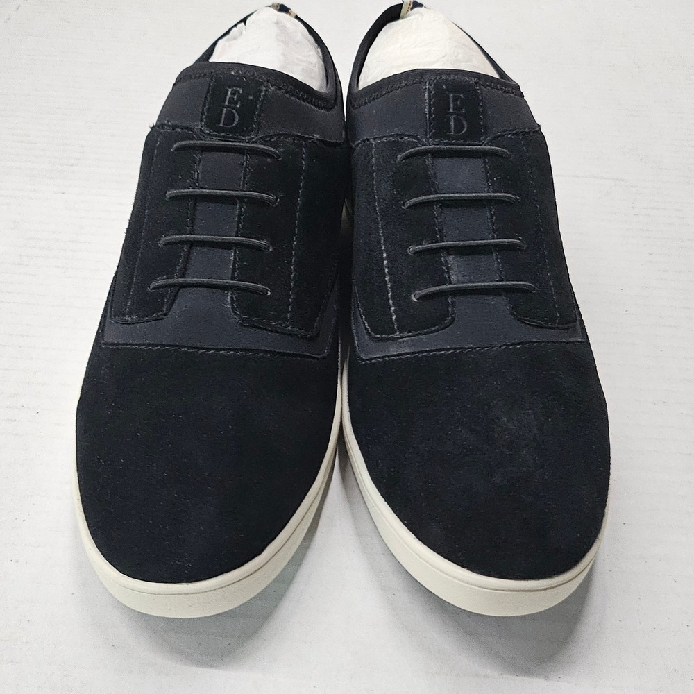 ED Ellen DeGeneres Atala Sneakers Womens 9M Black Suede Leather Low Top Shoes